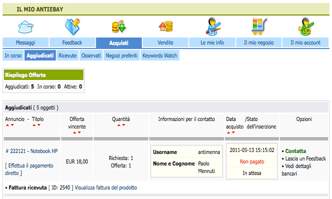 Pagamenti online