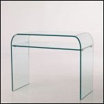 Consolle Glass ripiano vetro curvato