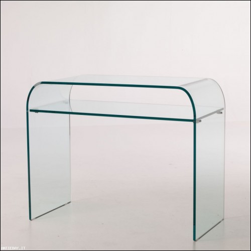 Consolle Glass ripiano vetro curvato