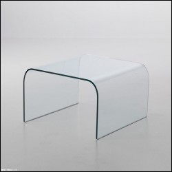 Tavolino Kristal little vetro curvato