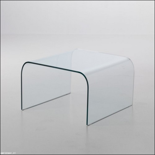 Tavolino Kristal little vetro curvato