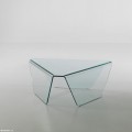 Tavolino Triangle Glass vetro curvato